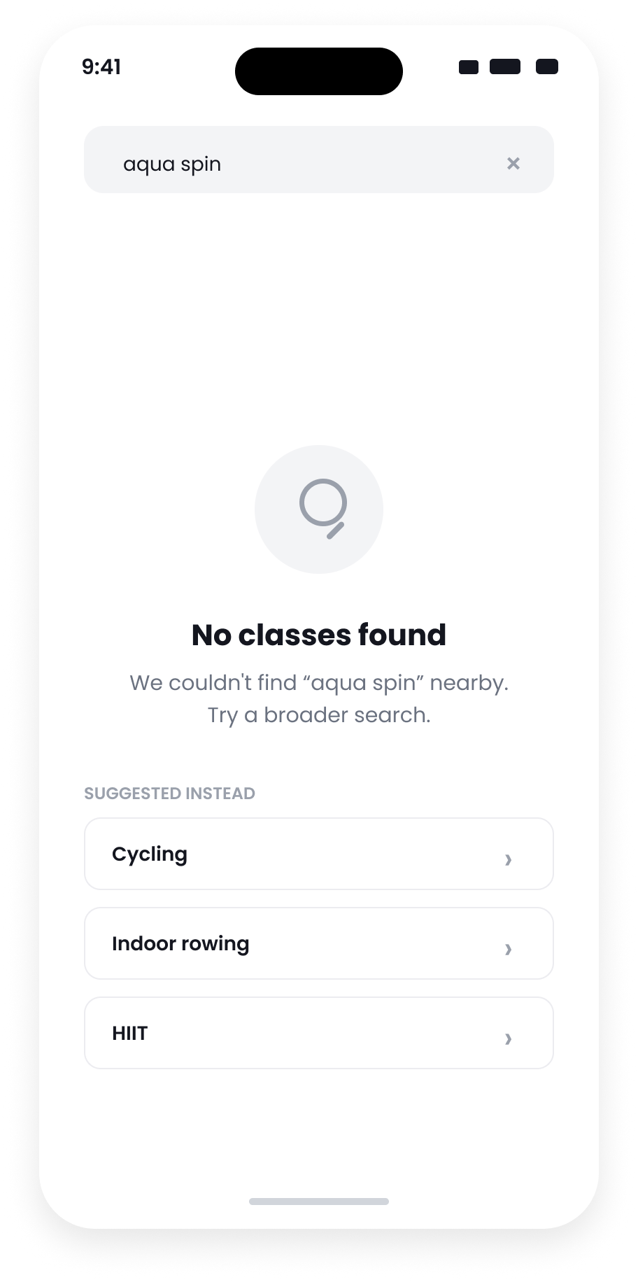 Search with no results.