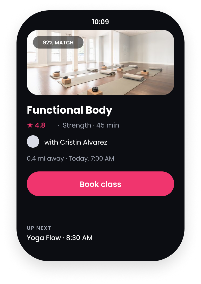 watchOS recommendation as a notification.